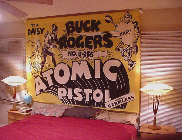 Buck Rogers Atomic Pistol box art wall hanging